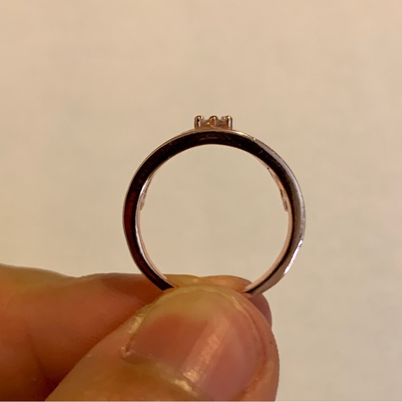Rose Gold Crown Diamond Ring Size 7 - Picture 7 of 10